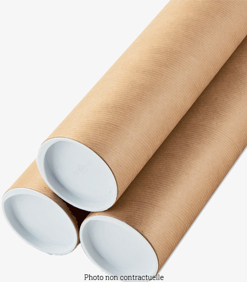 Tube En Carton Rigide Pour Affiches Et Rouleaux - Dimensions 33,5 X 6,5 Cm (diamètre Intérieur 6,5 Cm) - Pour Protection, Stockage, Bricolage, Activités Créatives